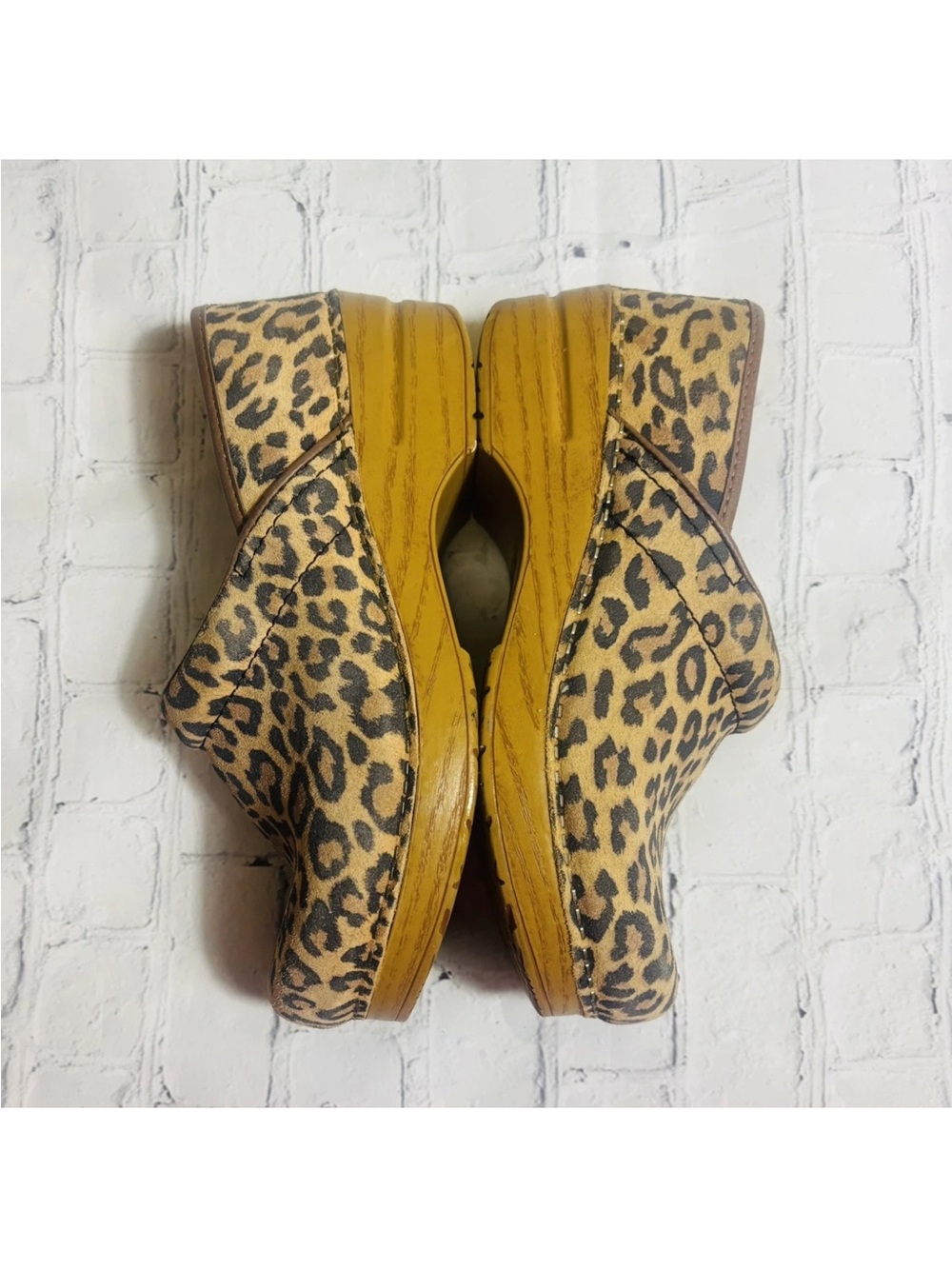 Dansko Professional Leopard Print Suede Leather Clogs Shoes Women's Size 37 - Picture 6 of 12